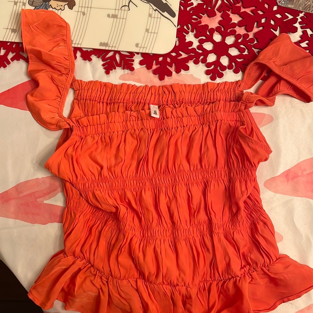 Coral dress top